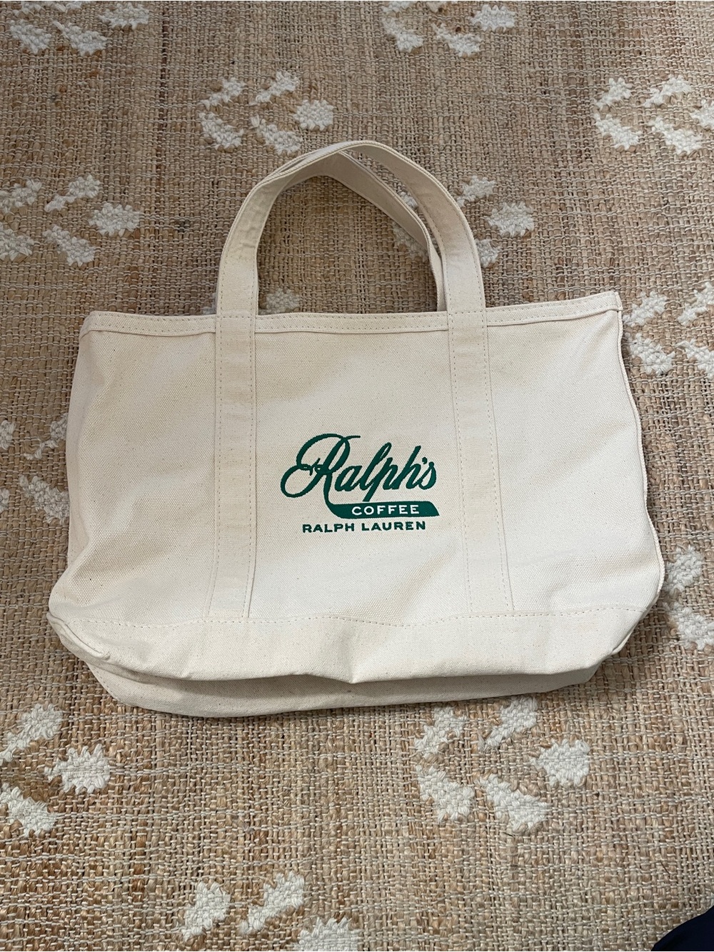 Ralph's Coffee Canvas Tote by Polo Ralph Lauren NWOT